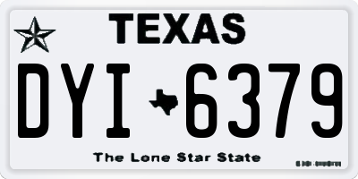 TX license plate DYI6379