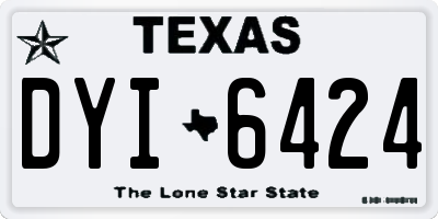 TX license plate DYI6424