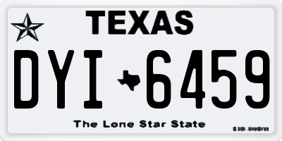 TX license plate DYI6459