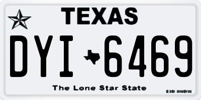 TX license plate DYI6469