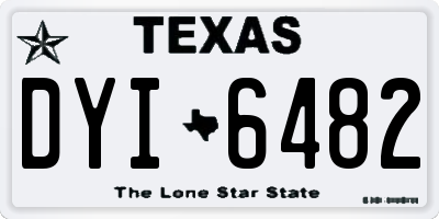 TX license plate DYI6482