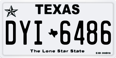 TX license plate DYI6486
