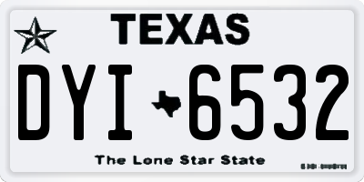 TX license plate DYI6532