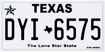 TX license plate DYI6575
