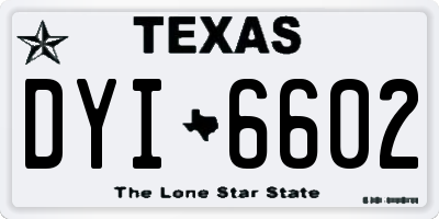 TX license plate DYI6602