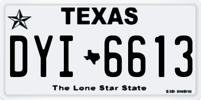 TX license plate DYI6613