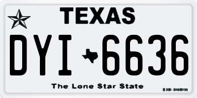 TX license plate DYI6636