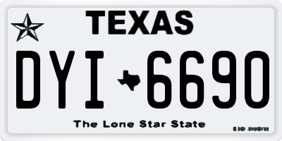 TX license plate DYI6690