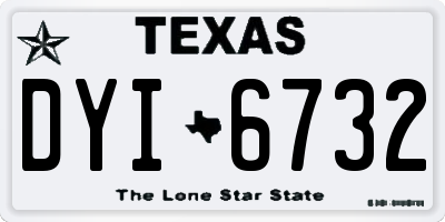 TX license plate DYI6732