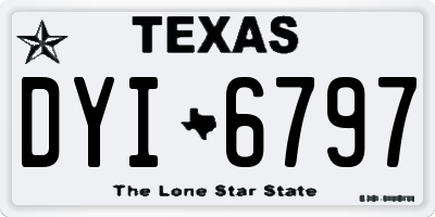 TX license plate DYI6797