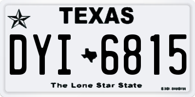 TX license plate DYI6815