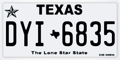 TX license plate DYI6835