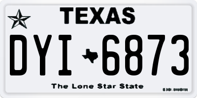 TX license plate DYI6873