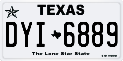 TX license plate DYI6889
