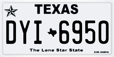 TX license plate DYI6950
