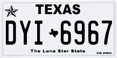 TX license plate DYI6967