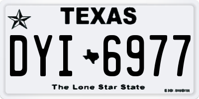 TX license plate DYI6977