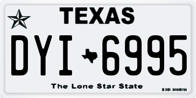 TX license plate DYI6995