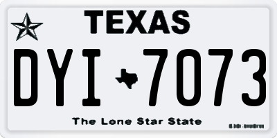 TX license plate DYI7073