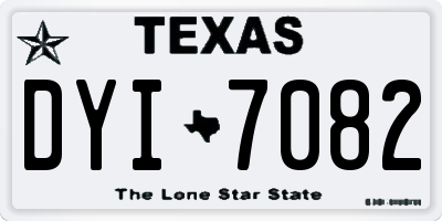 TX license plate DYI7082