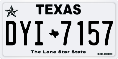 TX license plate DYI7157