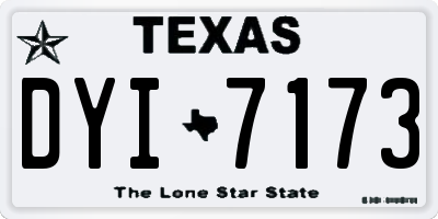 TX license plate DYI7173