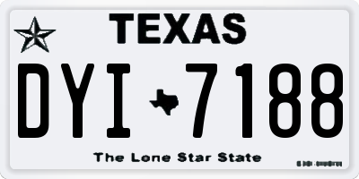 TX license plate DYI7188
