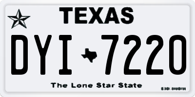 TX license plate DYI7220