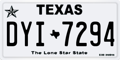 TX license plate DYI7294
