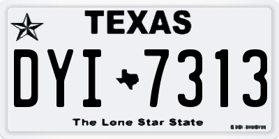 TX license plate DYI7313