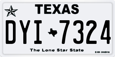 TX license plate DYI7324