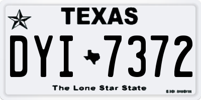 TX license plate DYI7372