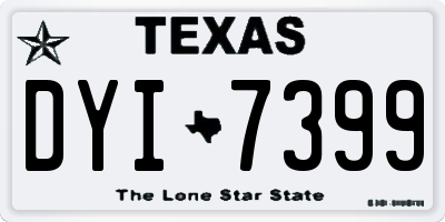 TX license plate DYI7399
