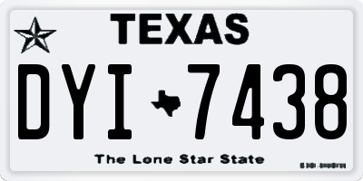 TX license plate DYI7438