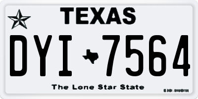 TX license plate DYI7564