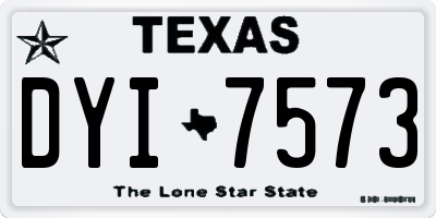 TX license plate DYI7573