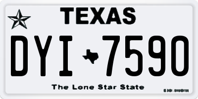 TX license plate DYI7590