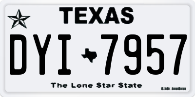 TX license plate DYI7957