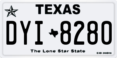 TX license plate DYI8280
