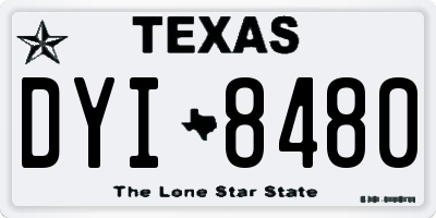 TX license plate DYI8480