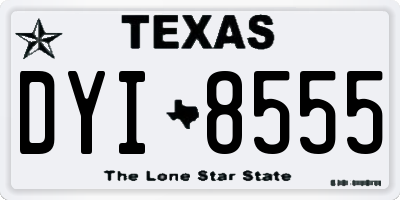 TX license plate DYI8555
