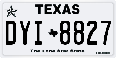 TX license plate DYI8827