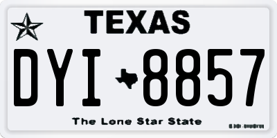 TX license plate DYI8857
