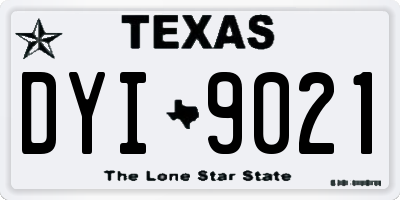 TX license plate DYI9021