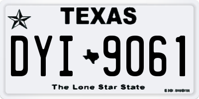 TX license plate DYI9061
