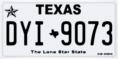 TX license plate DYI9073