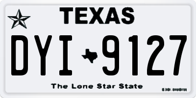 TX license plate DYI9127