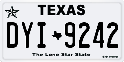 TX license plate DYI9242