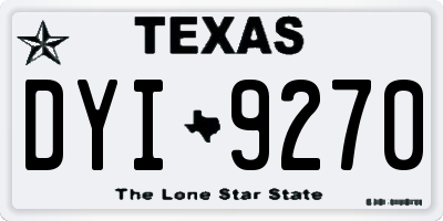 TX license plate DYI9270
