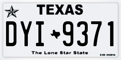 TX license plate DYI9371